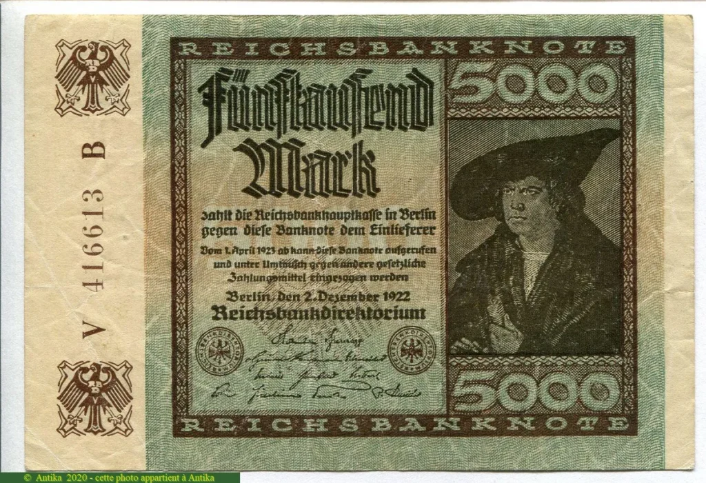 5000 Mark Portrait Merchant Imhof 6 chiffres