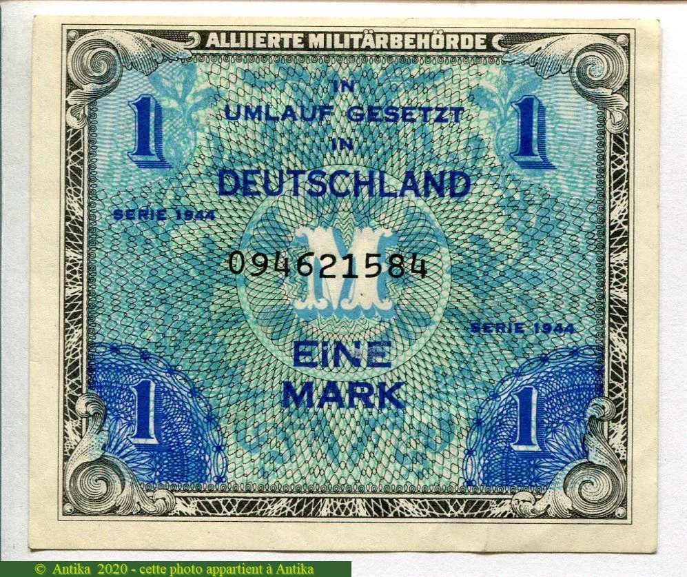 1 Mark Autorité militaire alliée Impression Américaine