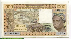 1000 Frs Mine de Phosphate H:Niger
