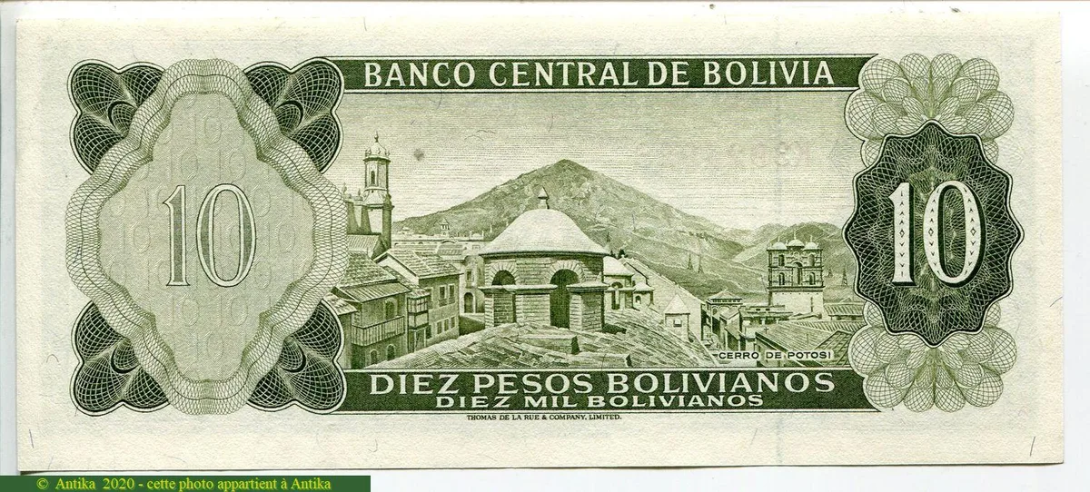 10 Pesos Bolivianos G.Busch Becerra * *