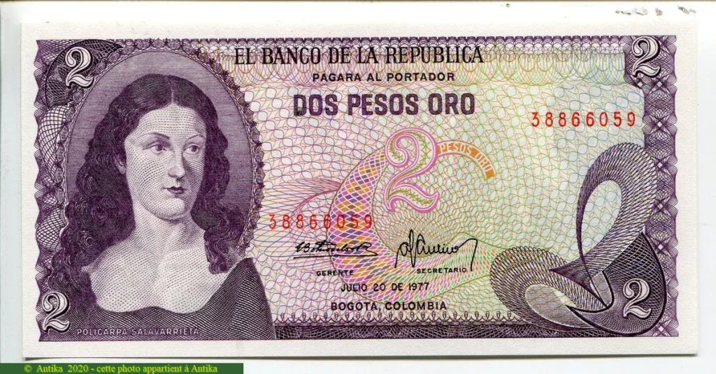 2 Pesos Oro P.Salavarrieta