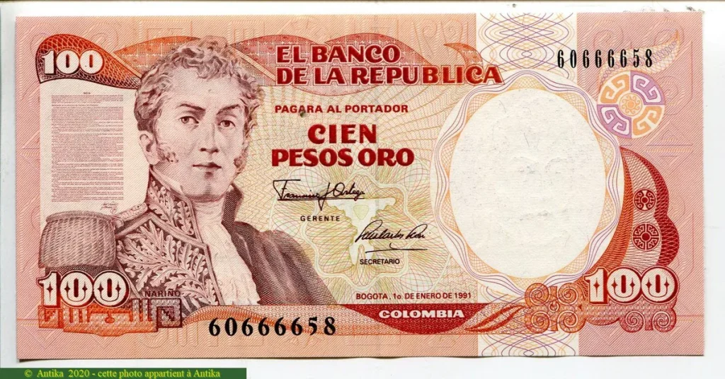 100 Pesos Oro Narino