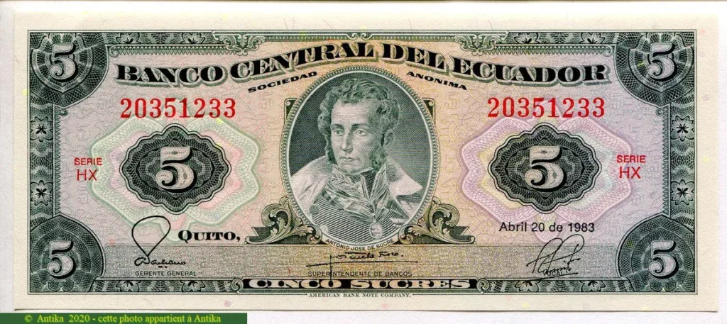 5 Sucres Antonio José de Sucre * *