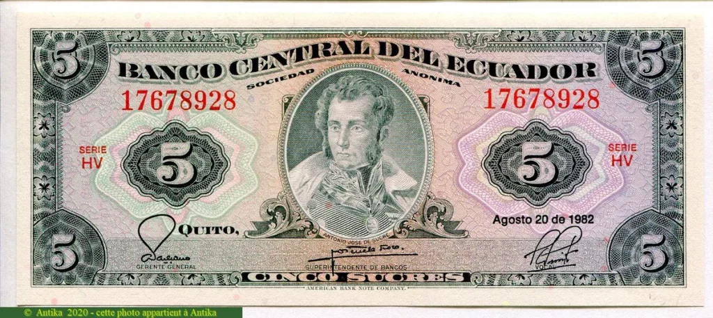 5 Sucres Antonio José de Sucre