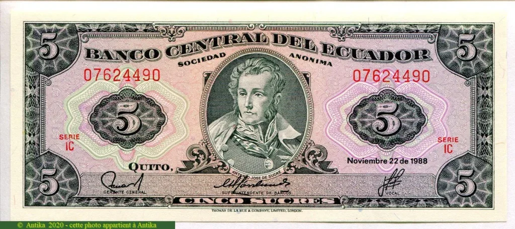 5 Sucres Antonio José de Sucre * * * *
