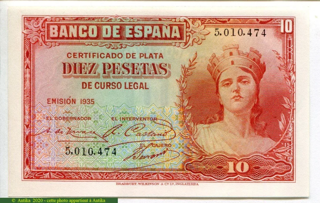 10 Pesetas Jeune Femme * * * * * *