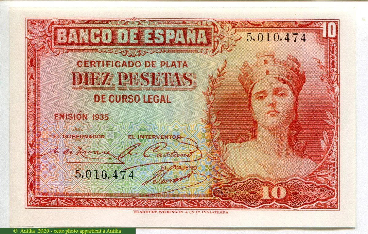 10 Pesetas Jeune Femme * * * * * *