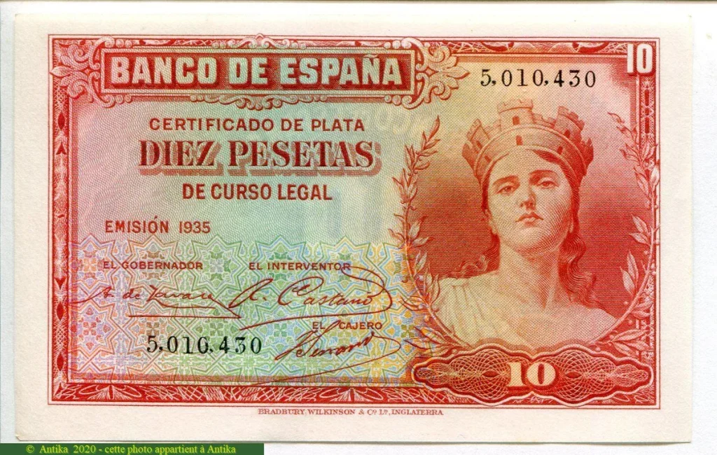 10 Pesetas Jeune Femme * * * *