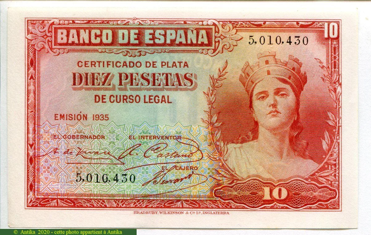 10 Pesetas Jeune Femme * * * *