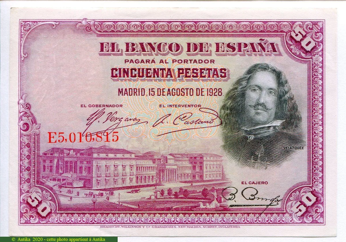50 Pesetas D.Velasquez * * *