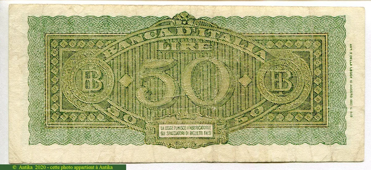 50 Lire Tête Italia