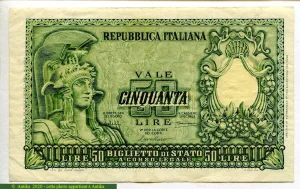 50 Lire "Italia " Biglietto di Stato