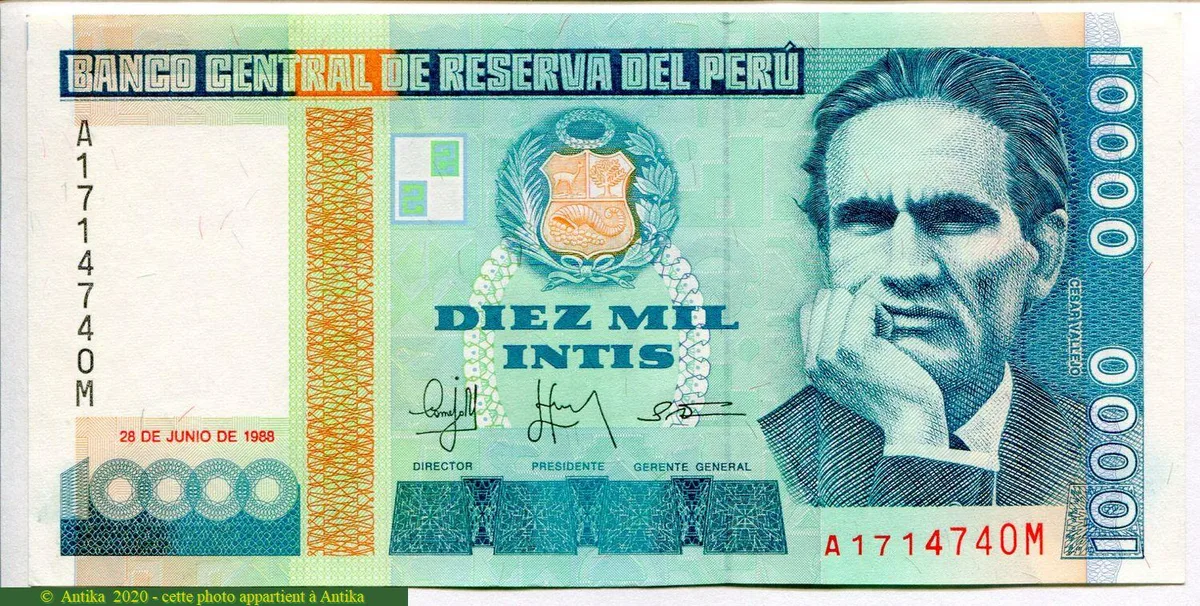 10 000 Intis Cesar Vallejo * * * * * * *