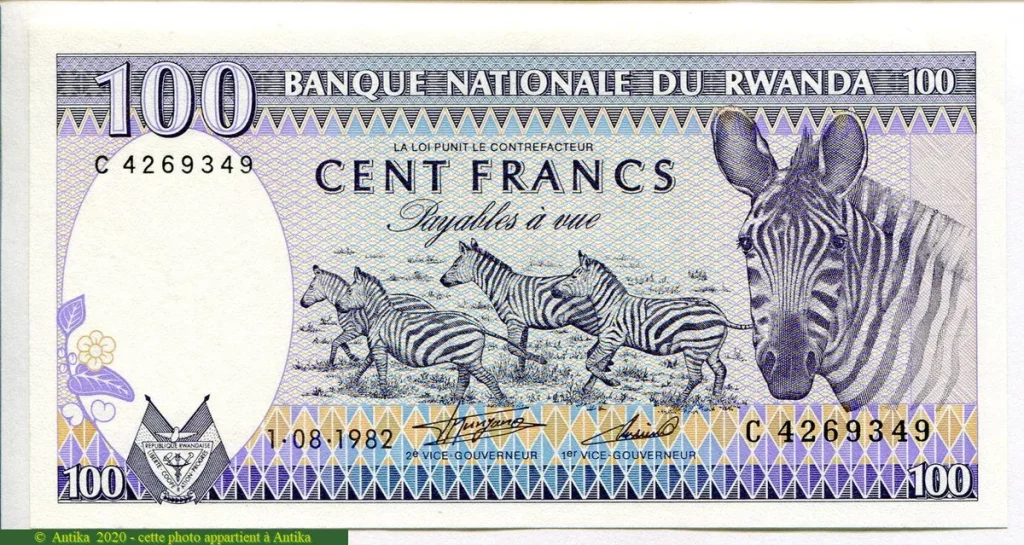 100 Francs Troupeau Zèbres