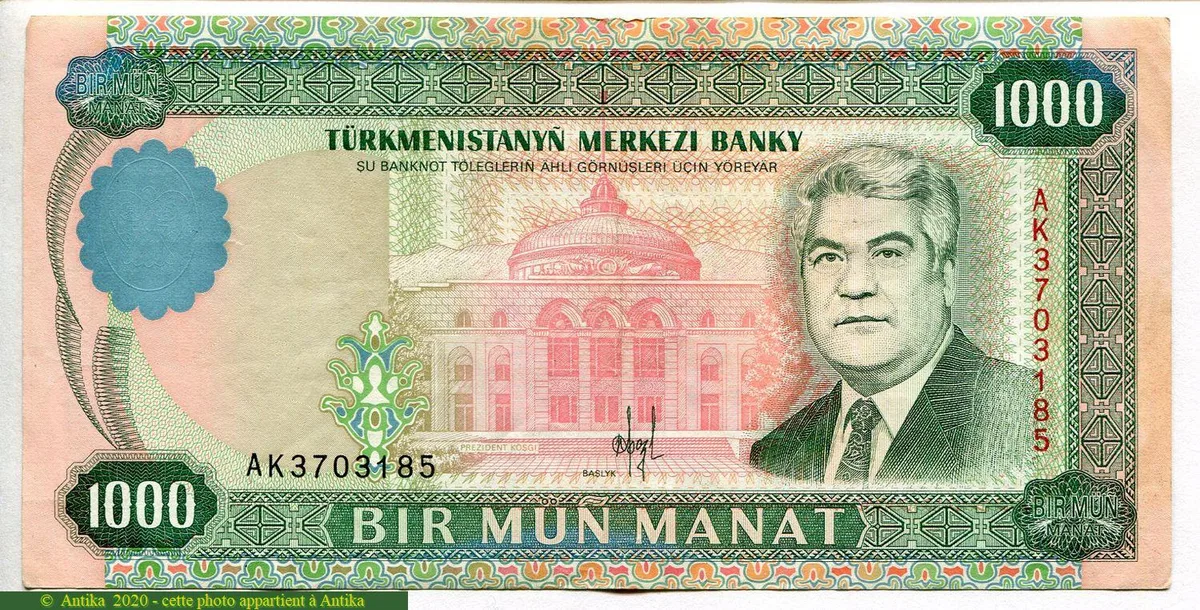 1000 Manat Président S.Niyazov