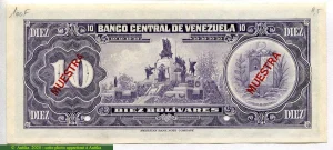 10 Bolivares J.Sucre & S.Bolivar SPECIMEN
