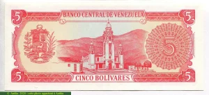 5 Bolivares S. Bolivar & F.de Miranda * * PROMO