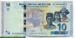 10 Bolivianos Héros Boliviens & Colibri * * * * * *