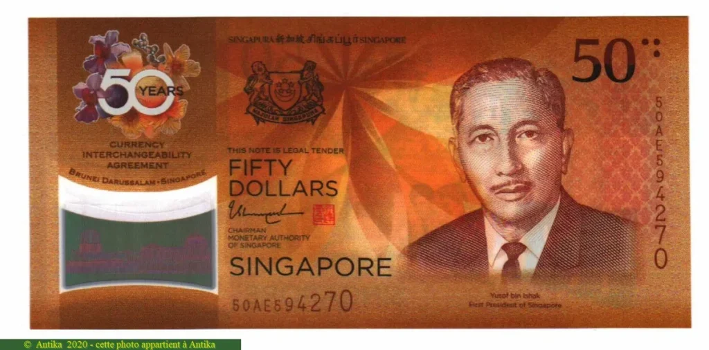 50 Dollars Yusof Bin Ishak Polymère * * NOUVEAUTE