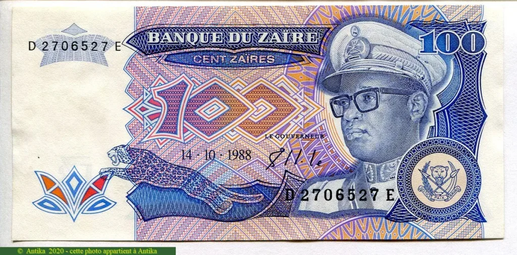 100 Zaires Mobutu & Hotel des Monnaies