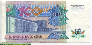 100 Zaires Mobutu & Hotel des Monnaies
