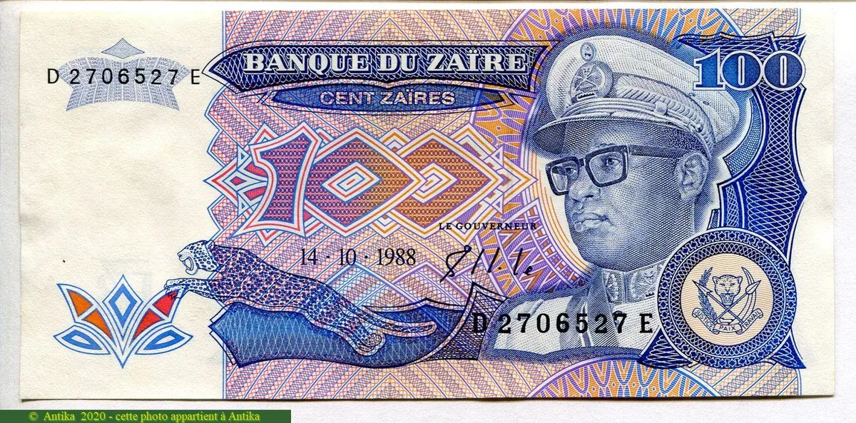100 Zaires Mobutu & Hotel des Monnaies