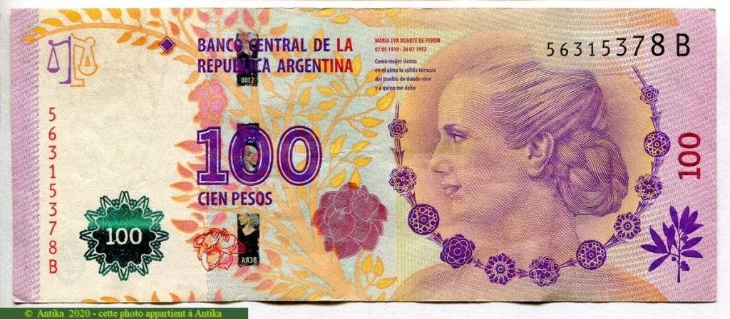 100 Pesos Eva Peron