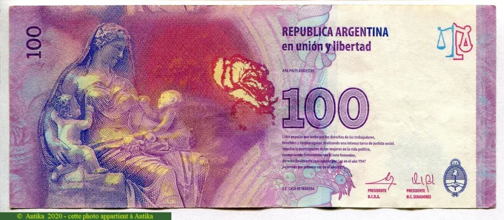 100 Pesos Eva Peron