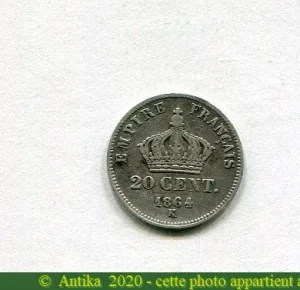 20 CENTIMES NAP III T.L Petit MODULE