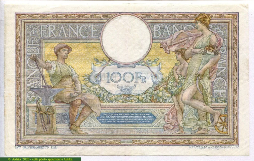 100 FRANCS LOM - Type 1906 sans LOM