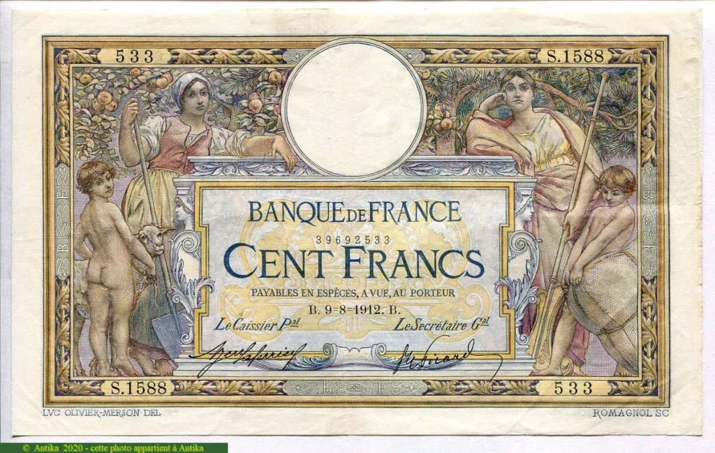 100 FRANCS LOM - Type 1906 sans LOM