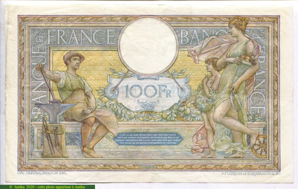 100 FRANCS LOM - Type 1906 sans LOM