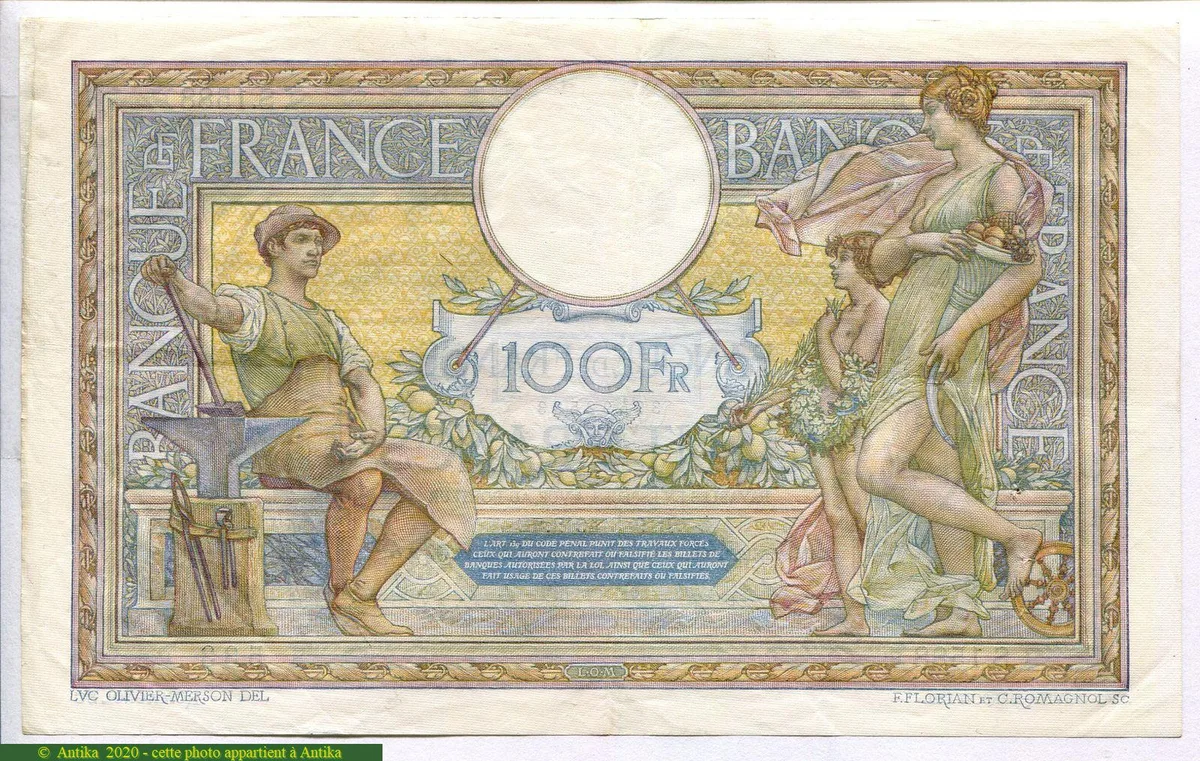 100 FRANCS LOM - Type 1906 sans LOM