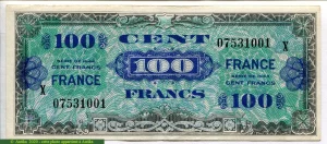 100 FRANCS Verso "France"