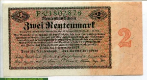 1 Rentenmark Orangé RARETE