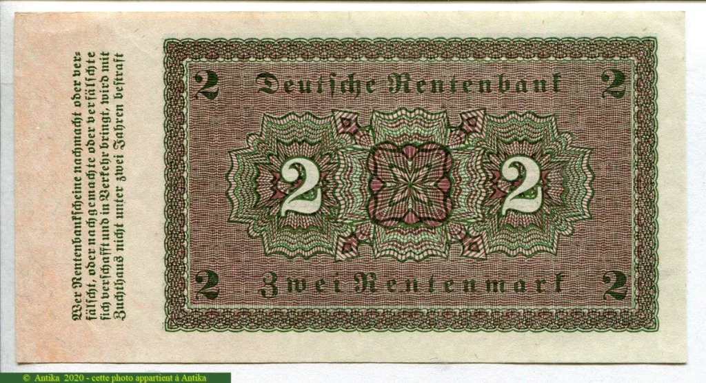 1 Rentenmark Orangé RARETE