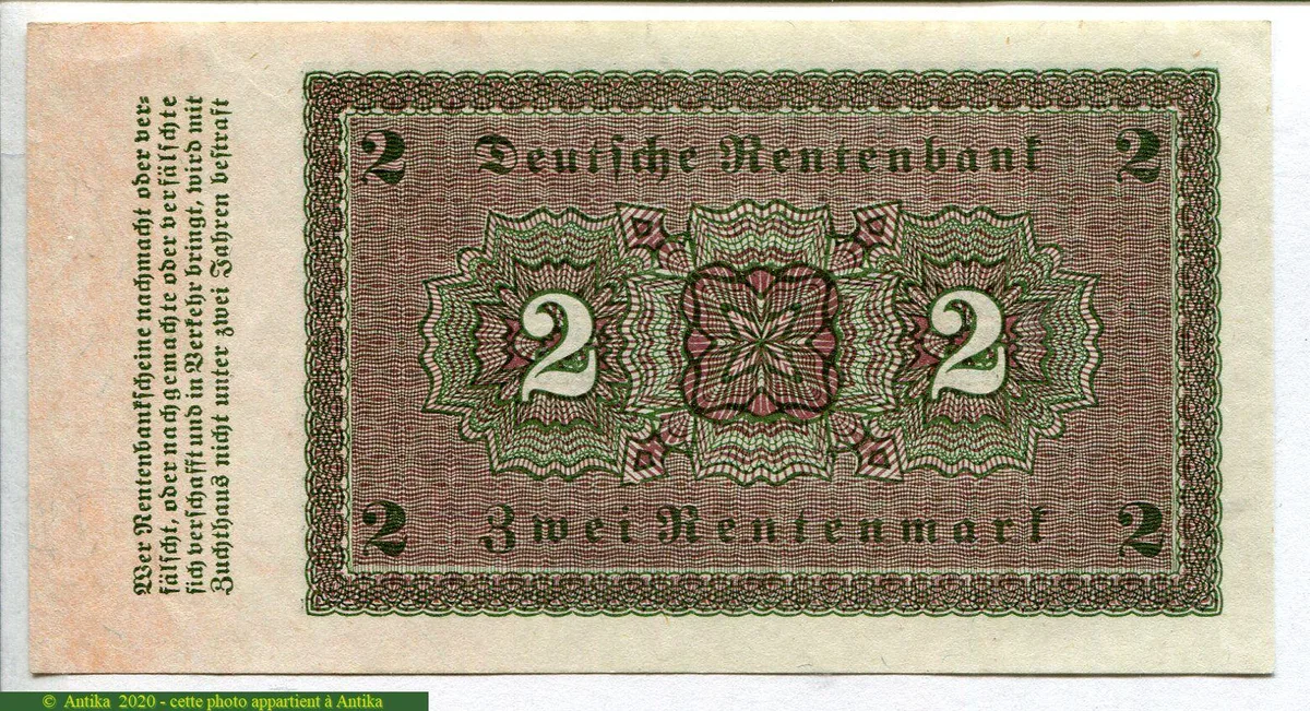 1 Rentenmark Orangé RARETE