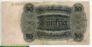 50 Reichsmark Portrait de Dietrich Born Assez RARE PROMO * *
