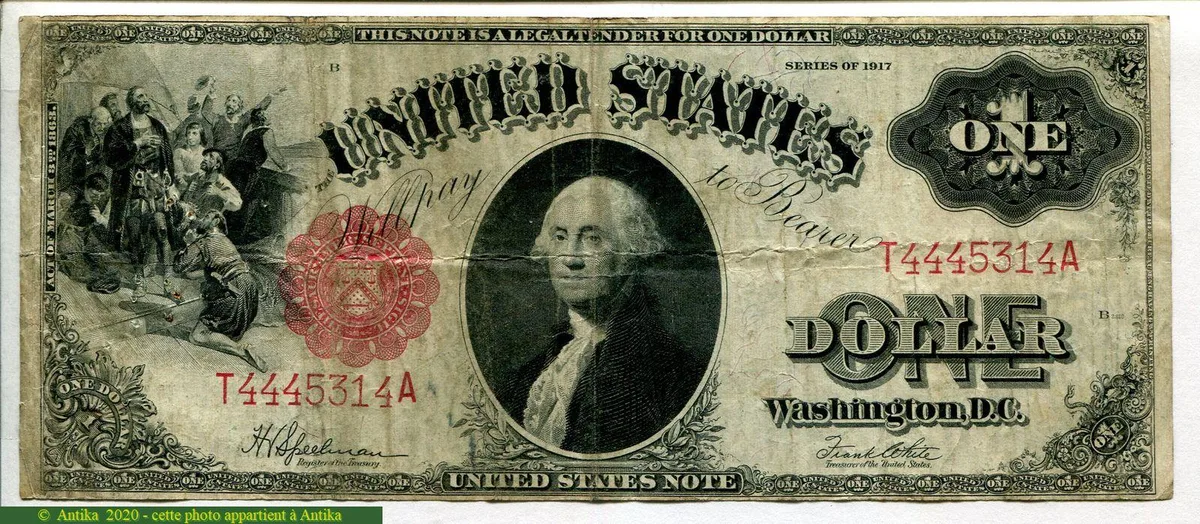 1 Dollar Washington rouge