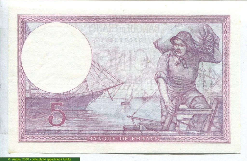 5 FRANCS VIOLET - Type 1917