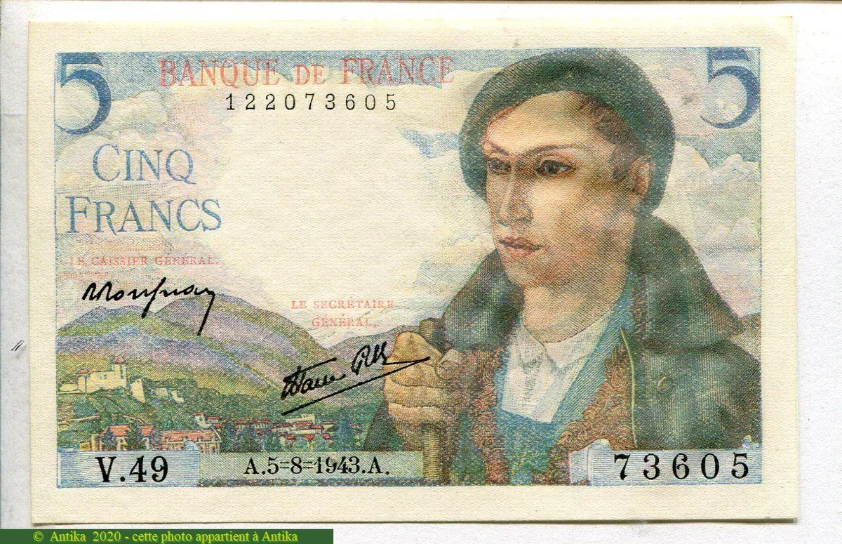 5 FRANCS BERGER - Type 1943