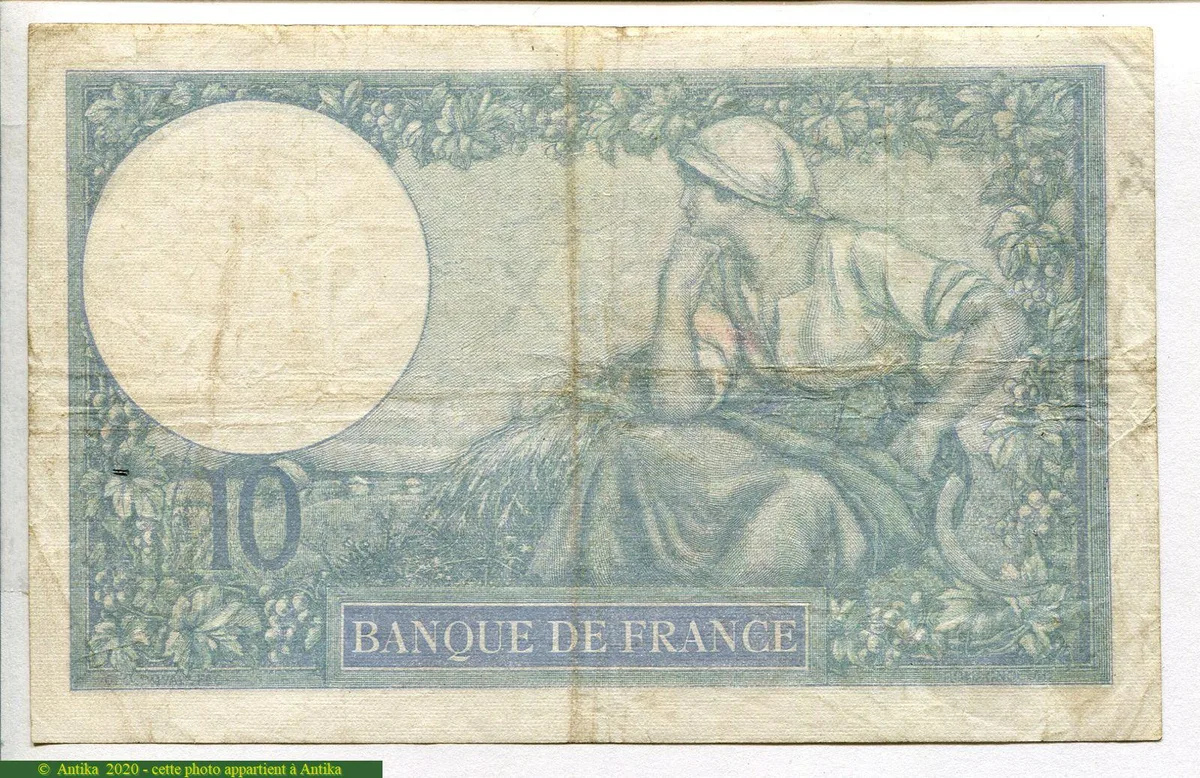 10 FRANCS MINERVE - Type 1915
