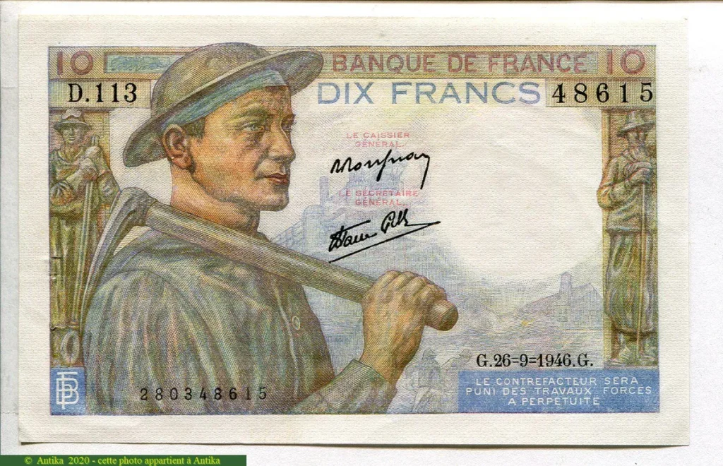 10 FRANCS MINEUR - type 1941
