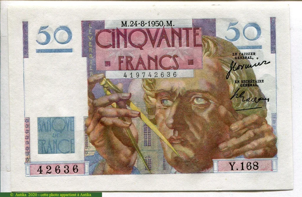 50 FRANCS LE VERRIER - Type 1946