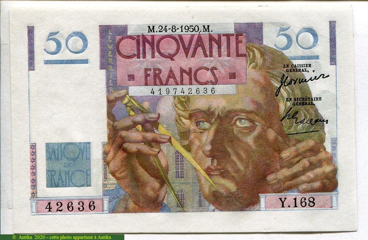 50 FRANCS LE VERRIER - Type 1946