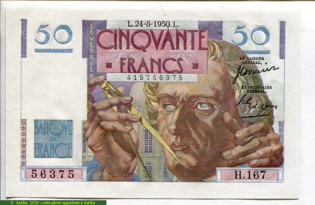 50 FRANCS LE VERRIER - Type 1946