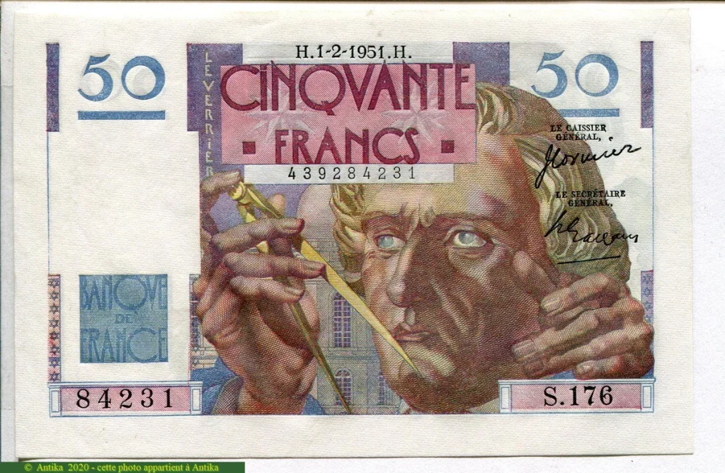50 FRANCS LE VERRIER - Type 1946