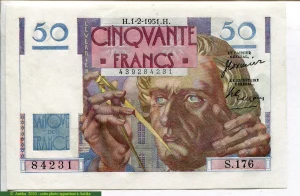 50 FRANCS LE VERRIER - Type 1946