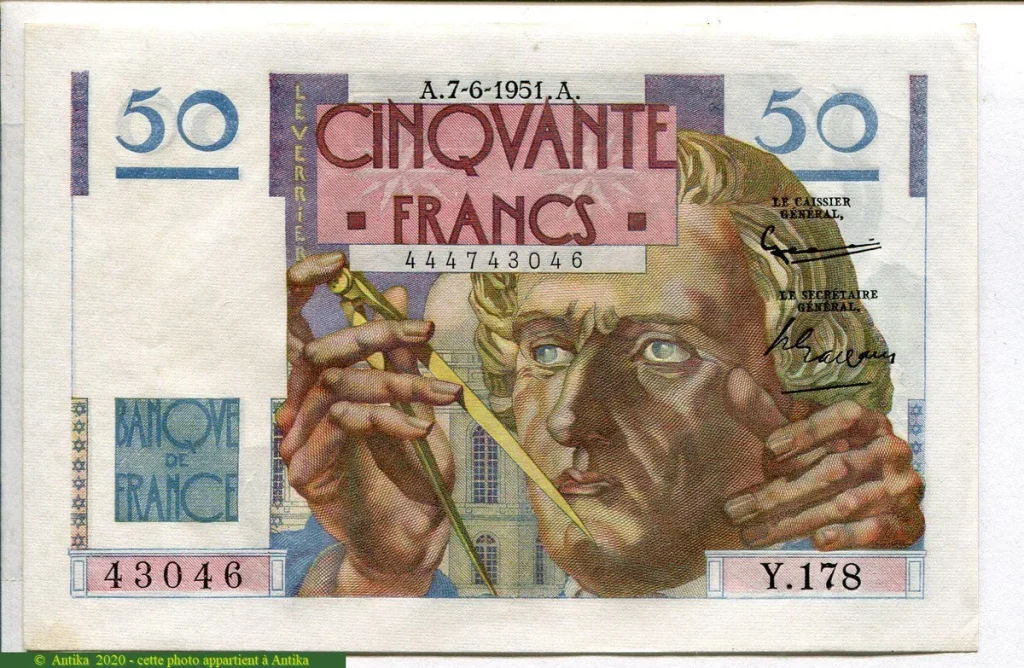 50 FRANCS LE VERRIER - Type 1946