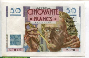 50 FRANCS LE VERRIER - Type 1946